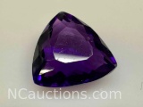 Purple Amethyst Trillion cut Gemstone 9.6ct a true beauty