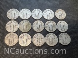 15 Liberty Quarters 90% Silver Coins 88.73 Grams