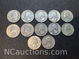 90% Silver Washington Quarters 74.44 Grams