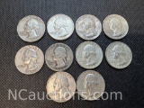 90% Silver Washington Quarters 62.14 Grams