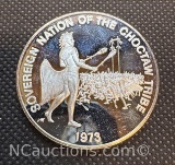 1973 Sovereign Nations Choctaw Tribe .999 Fine silver Bullion 26.45 Grams