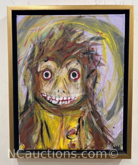 Framed Art Jolly Chimp #2 Painting 13x16