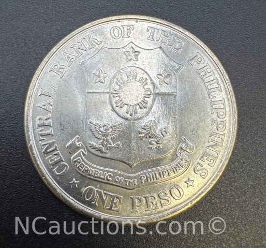 Philippines One Peso 90% Silver Coin 26.80 Grams