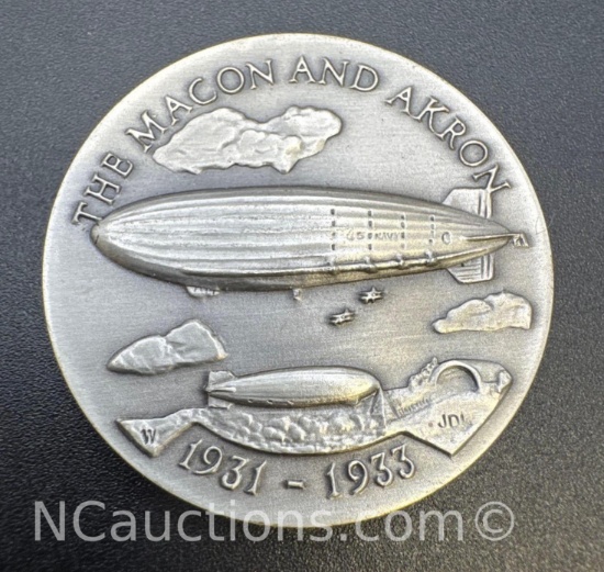 The Macon And Akron Sterling Silver Coin 34.93 Grams