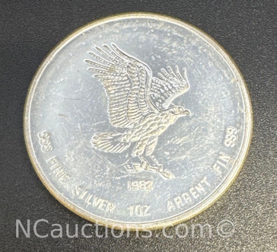 1982 Silver Eagle 1 Troy Oz .999 Fine Silver Bullion Coin