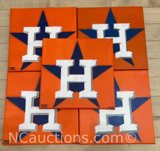 5 8x8 Houston Astros Canvas Art