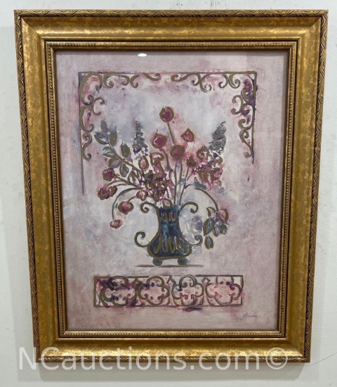 Framed Art of FLOWERS Combe 20x24