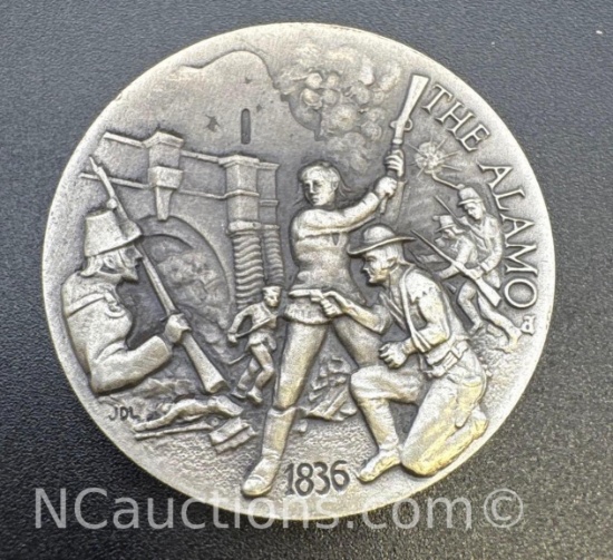 1836 The Alamo Sterling Silver Coin 34.69 Grams