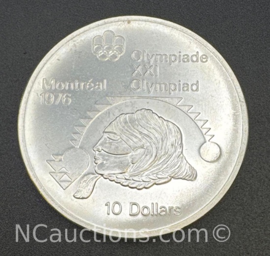 1976 Montreal Olympics Sterling Silver Coin 49.57 Grams