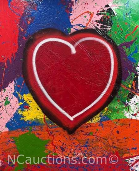 ORIGINALV HEART PAINTING BY SALAZAR ALES