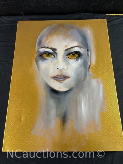 Unframed art Ashley Pye Golden girl 2022
