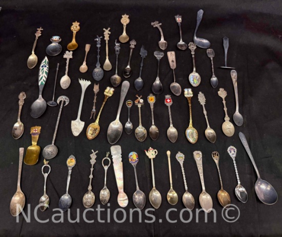 Approximately 45 Collectable Spoons