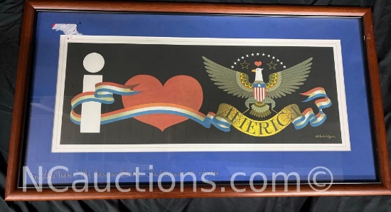 Signed Charles Wysocki I love America