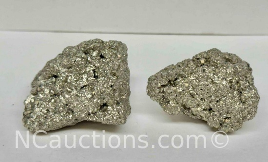 Pair of Pyrite Mineral Specimens 195g Total