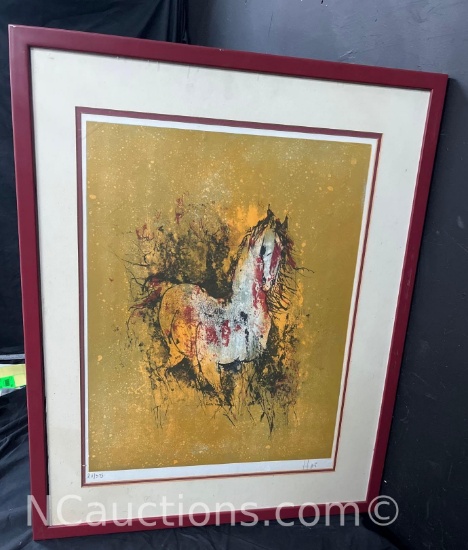 Lithograph of a horse by Hoi Lebadang 27 of 375