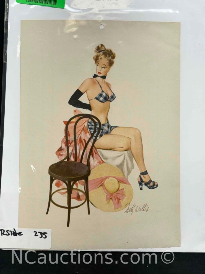 9x12 Pin Up Girl Art Firtz Willis