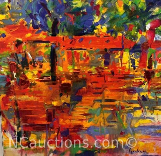 Anjuman " Falling Leaves, Paris " by Peter Graham ART PRINT