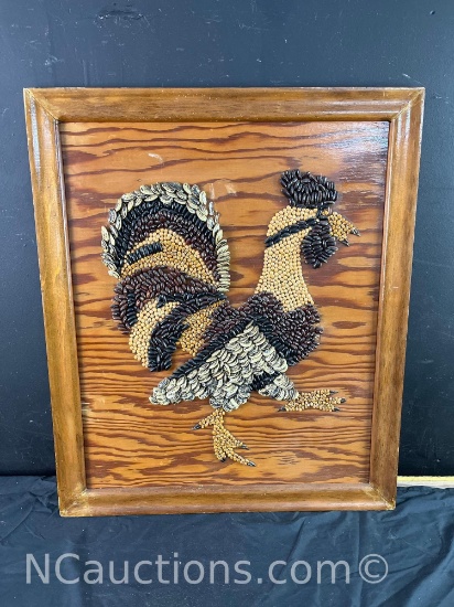 Vintage Rooster Bean art