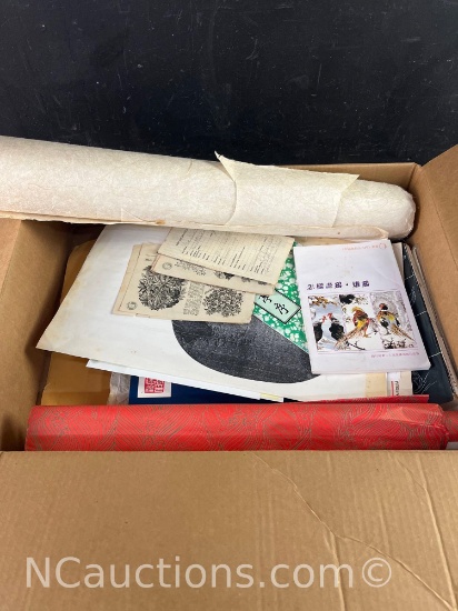 Box full of Chinese art and books