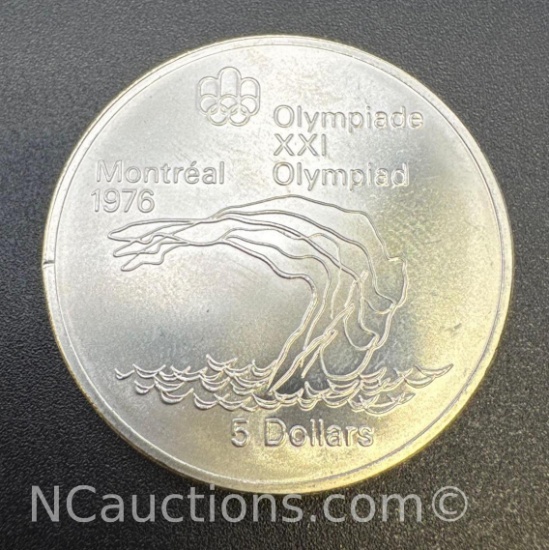 1975 Montreal Olympics Sterling Silver Coin
