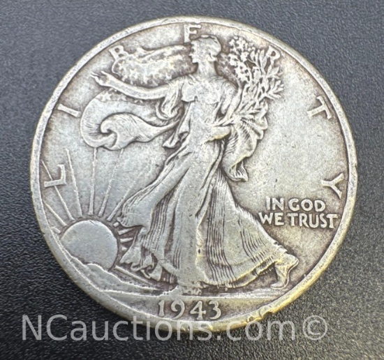 1943-D Walking Liberty 90% Silver Half Dollar 12.36 Grams