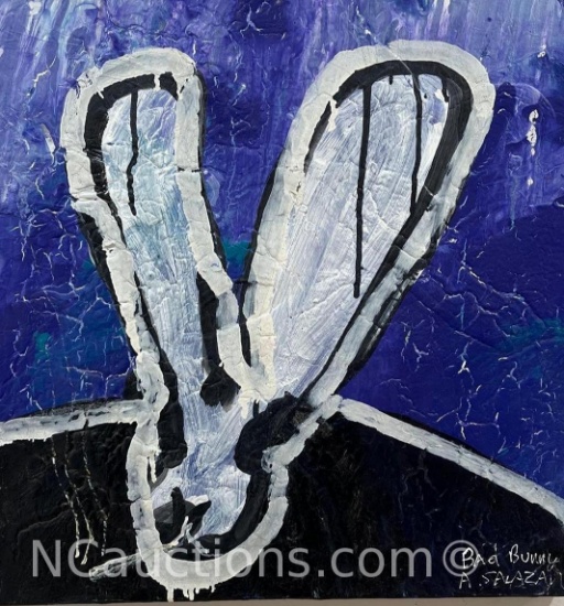 BAD BUNNY SMOKING - ORIGINAL BY SALAZAR