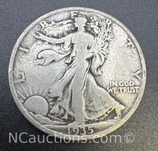 1935 Walking Liberty 90% Silver Half Dollar 12.19 Grams