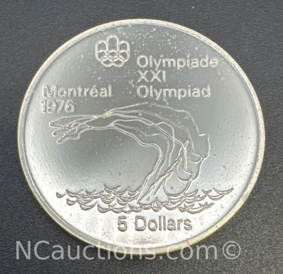 1975 Montreal Olympics Sterling Silver Coin 23.94 Grams