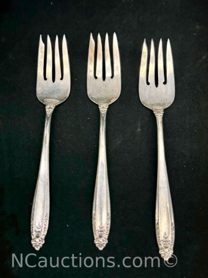3 Prelude International Sterling Silver Forks 109g