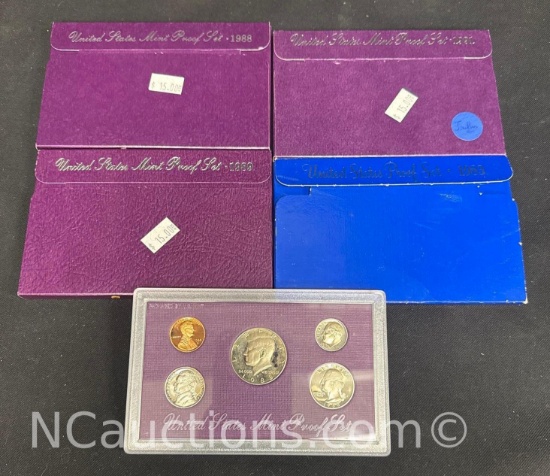 4 US Mint Sets 1980s