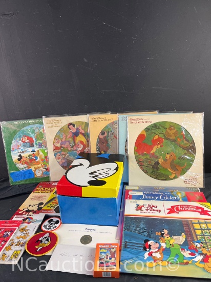 Disney Collectibles Records Laser Discs post cards patches etc
