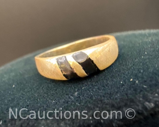 Sterling Silver Black Onyx Ring 2.54 Grams Size 6
