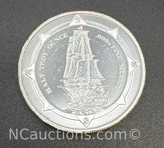 2017 Niue 1/2 Oz .999 Fine Silver Ship Bullion Coin