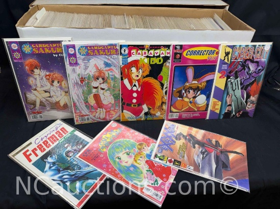 Long Box of Approximately 300 Manga Comics from Tokyo Pop, Dark Horse and More