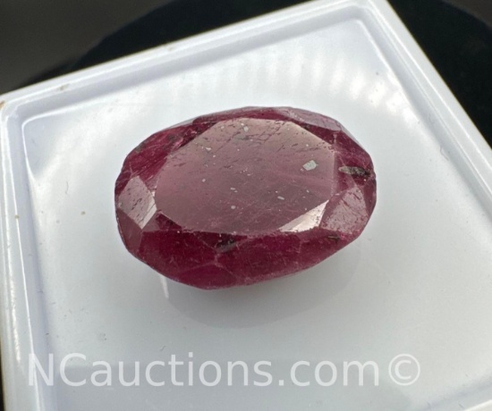 Oval Cut Red Ruby Gemstone 24.25Ct