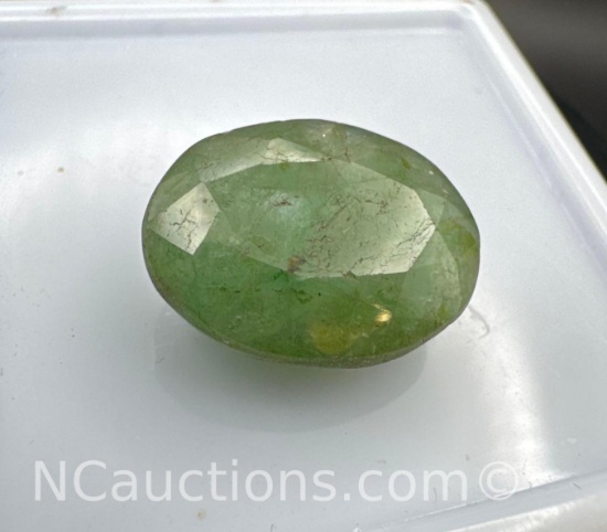 Oval Cut Green Emerald Gemstone 11.20Ct