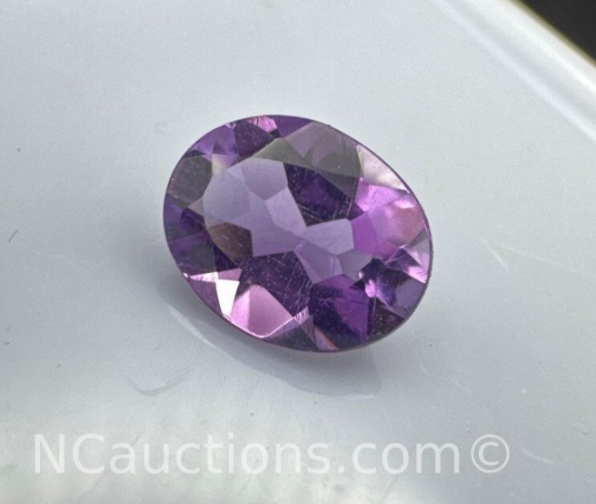 Oval Cut Purple Amethyst Gemstone 1.55Ct