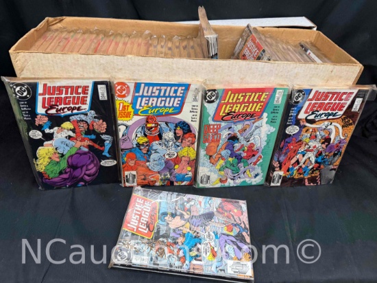 Long Box of over 300 Comics Justice League Europe