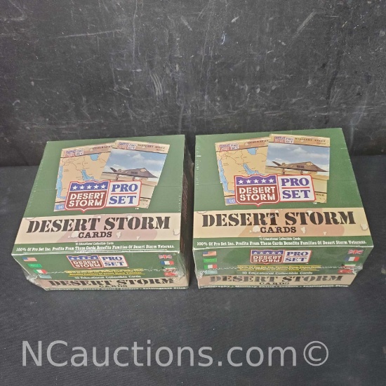 2 Factory Sealed boxes Pro Set Desert Storm cards