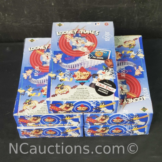 5 boxes factory Sealed 1990 Upper Deck Looney Tunes Comic Ball Cards Series 1