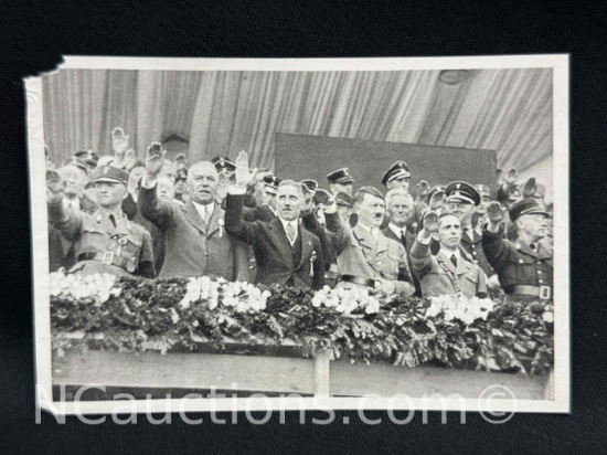 3x5 Photograph 1933 Nazi Salute Hitler WW2