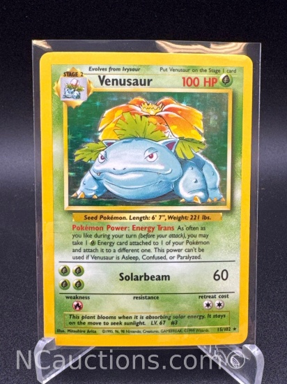 Pokemon WOTC Holo Base Set Venusaur Pokemon Card