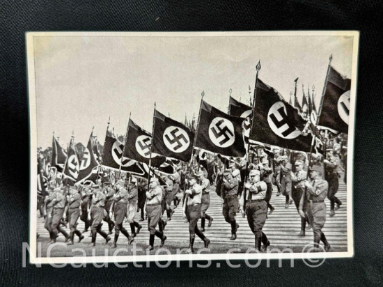 5x7 Photograph 1933 Marching Nazis Hitler WW2