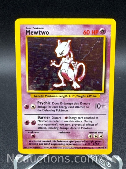 Pokemon Base Set Holo Mewtwo Pokemon Card