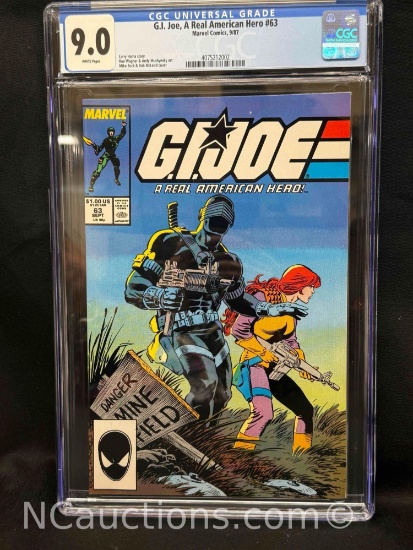G.I. Joe, A Real American Hero #63 Marvel Comics, 9/87 CGC 9.0