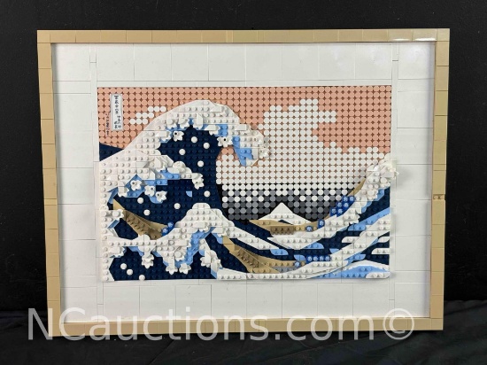 artwork and frame made entirely from Legos