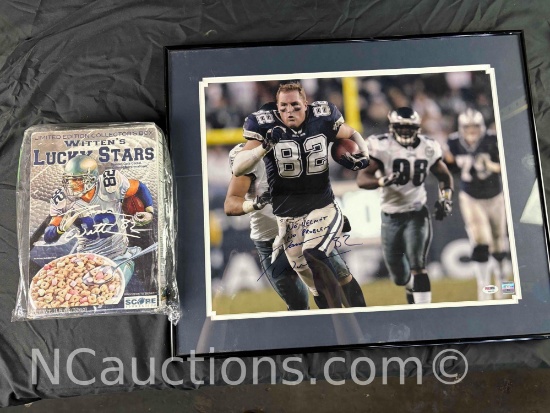 Dallas Cowboys Jason Witten no helmet photo signed certificate of authenticity
