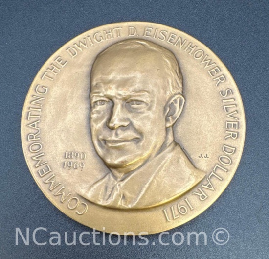 Commemorating The Dwight D Eisenhower Silver Dollar Bronze Medal