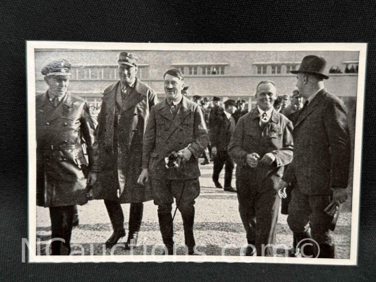 3x5 Photo Adolf Hitler with Wilhelm Bruckner, centre, and Julius Schaub WW2 Nazi