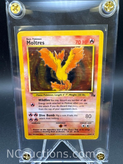 Pokemon Holo Fossil Moltres Pokemon Card